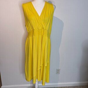 Lane Bryant Yellow V-neck Sleeveless Dress size 14/16